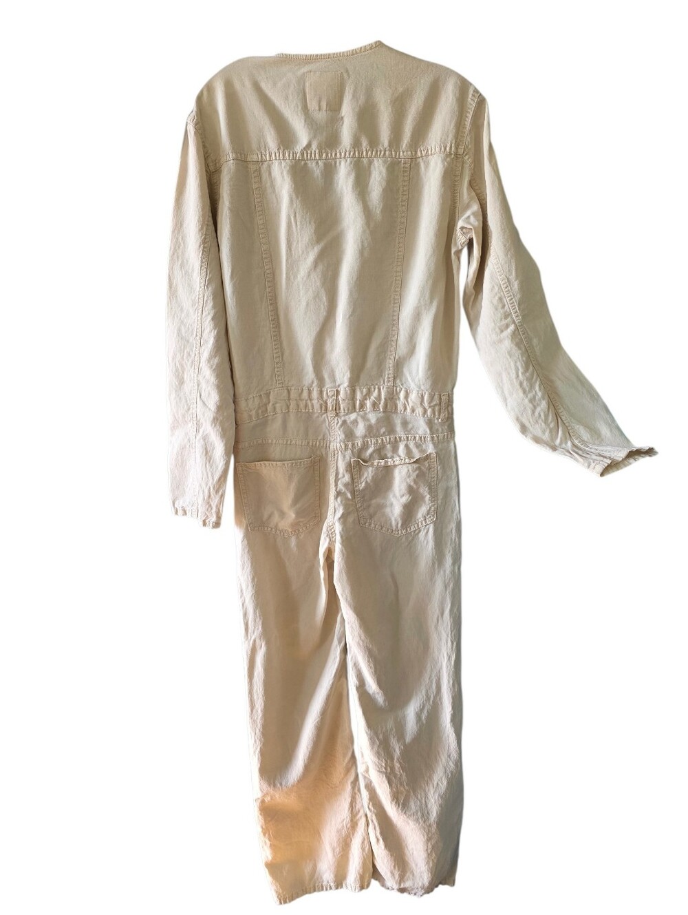 Zara Cream Color Utility Jumpsuit Size X-Small - Picture 3 of 13